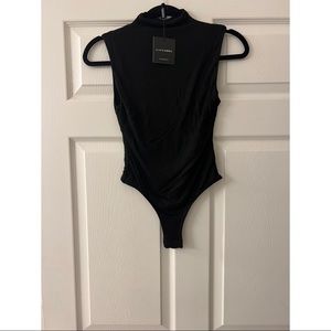 JLUXBASIX Black Ciela High Neck Bodysuit